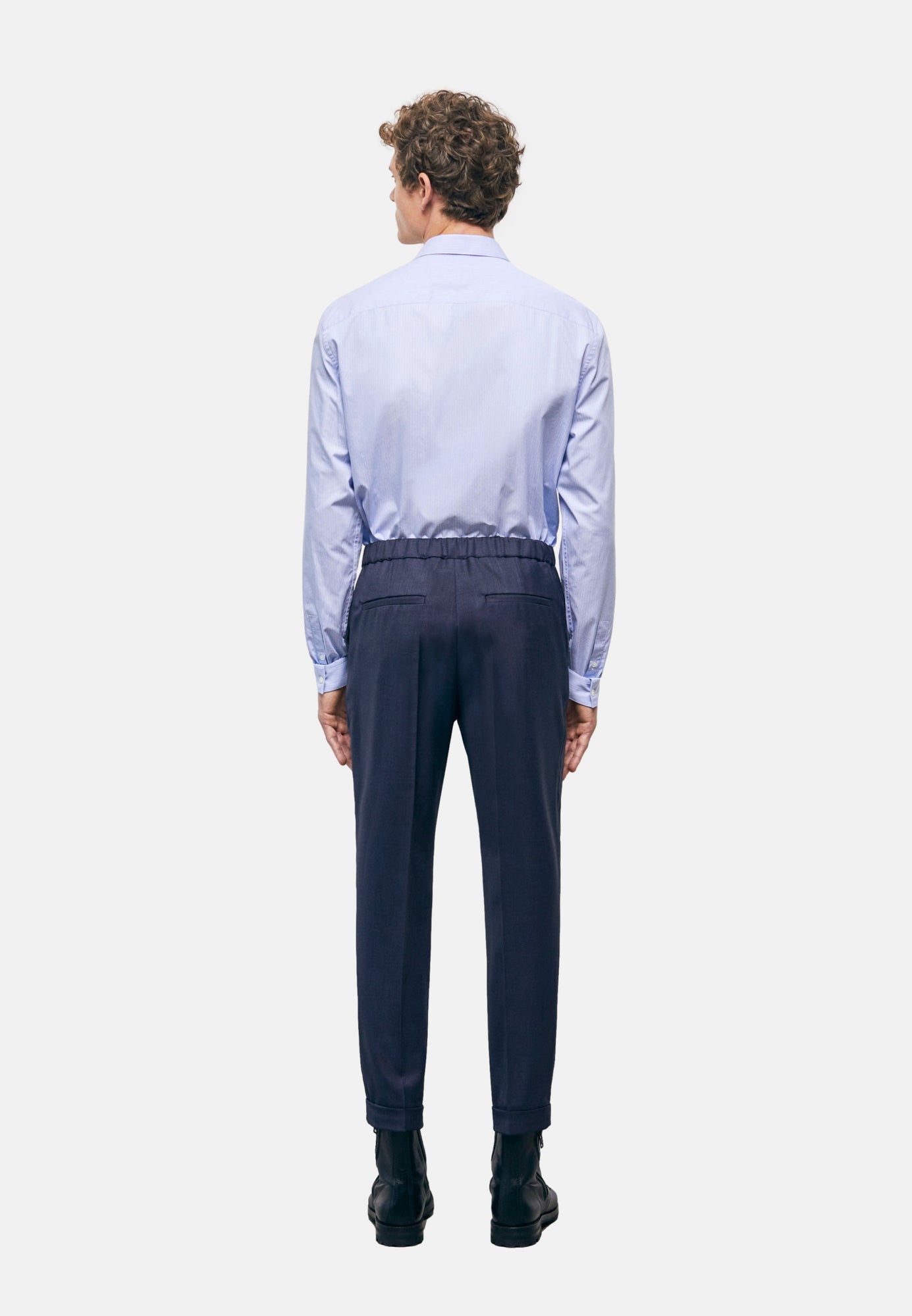 Wool Suit Pants | Men | Navy Blue