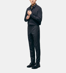 Striped Wool Suit Pants | Men | Black Grey