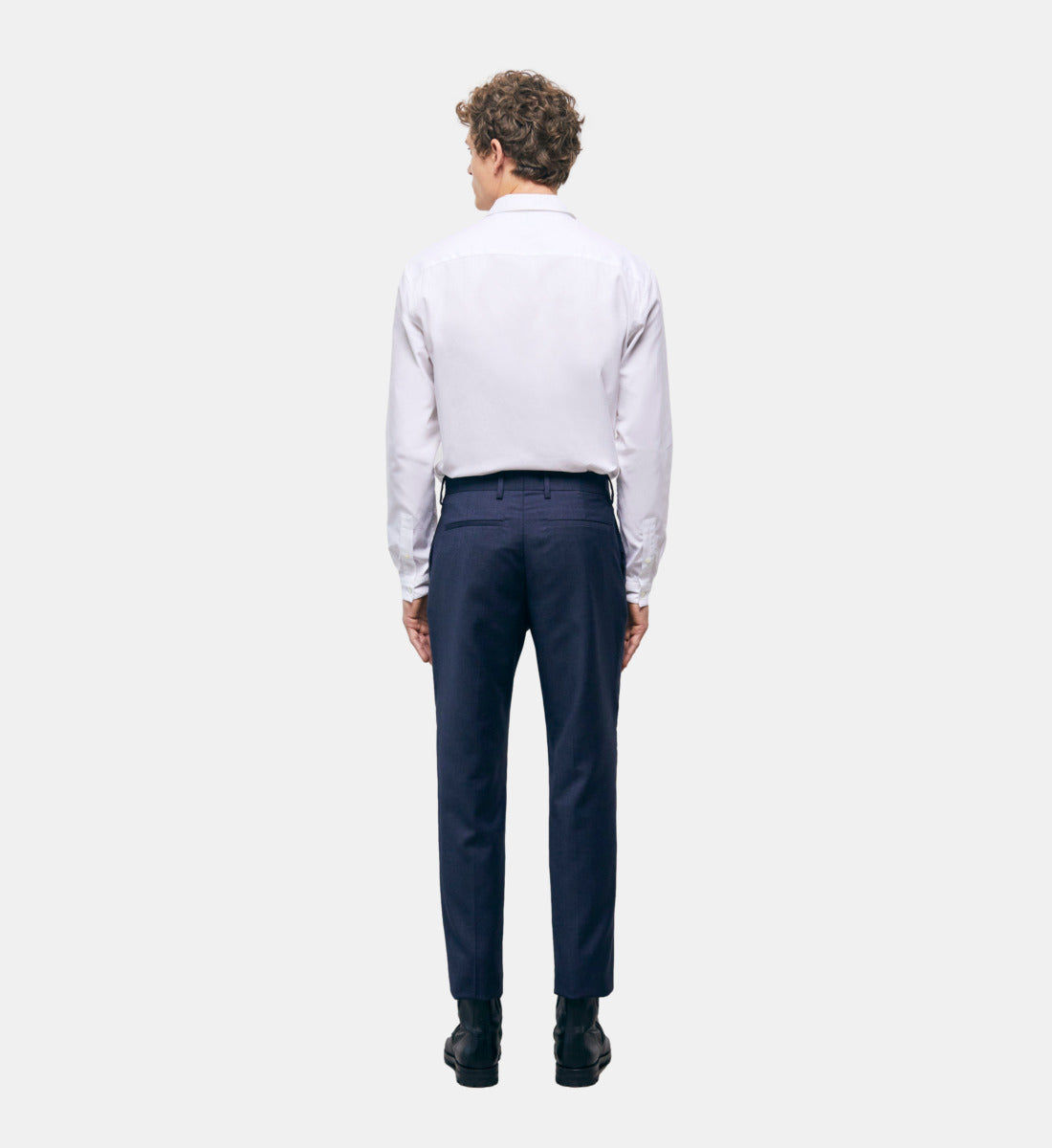 Wool Suit Pants | Men | Navy Blue