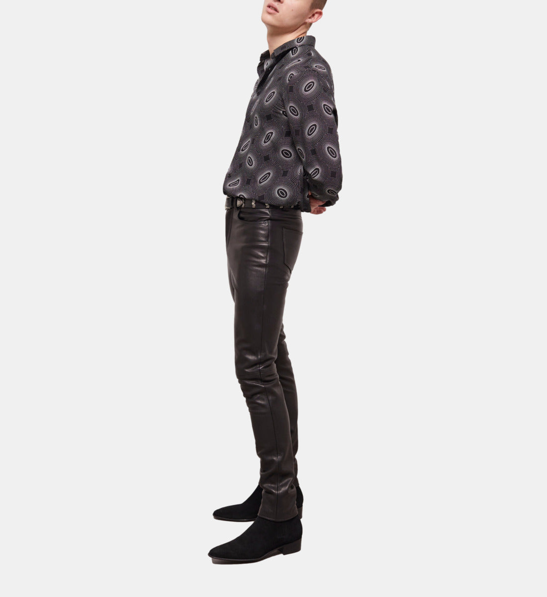 Leather Slim-Fit Pants | Men | Black