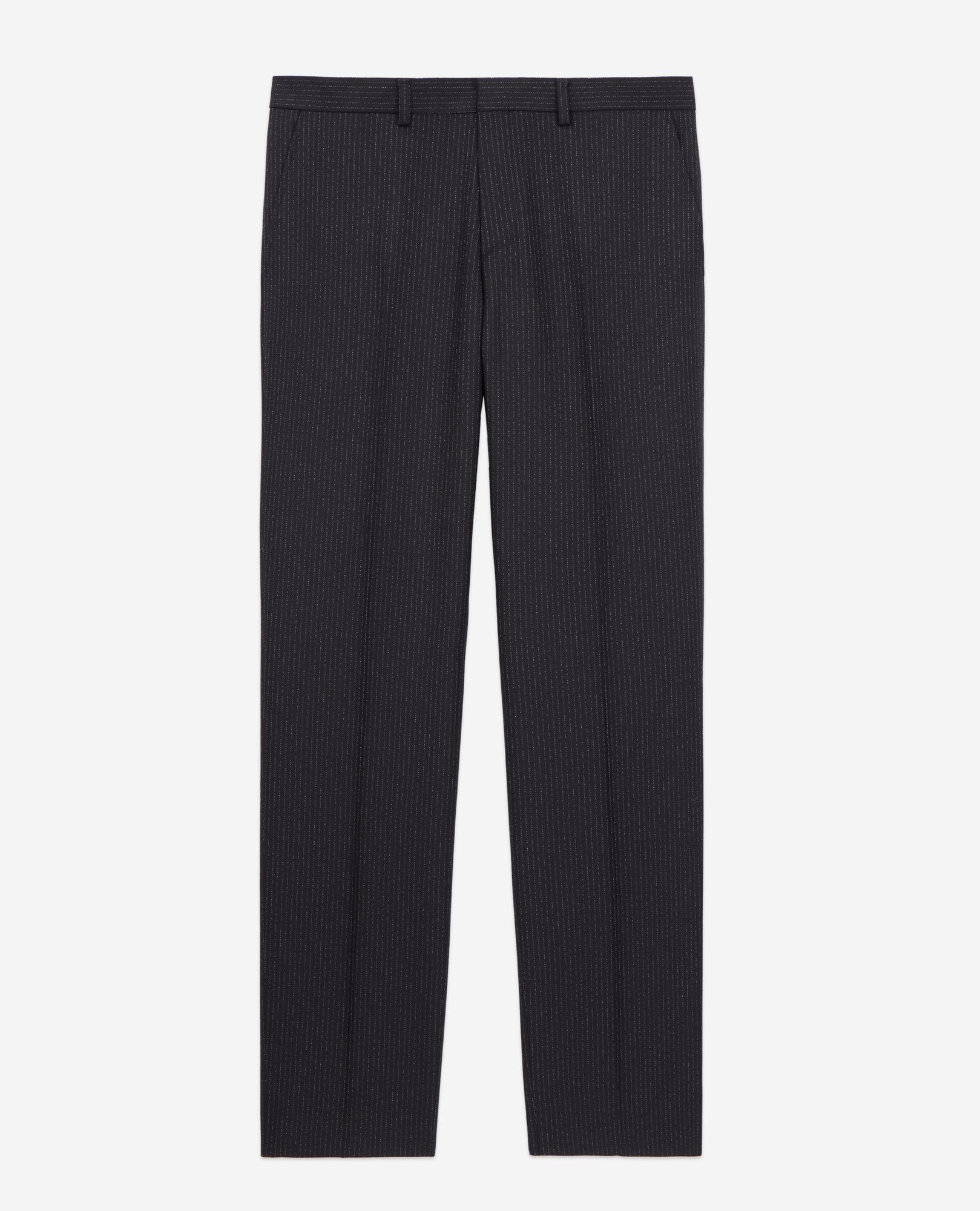 Striped Suit Trousers | Men | Black x Ecru