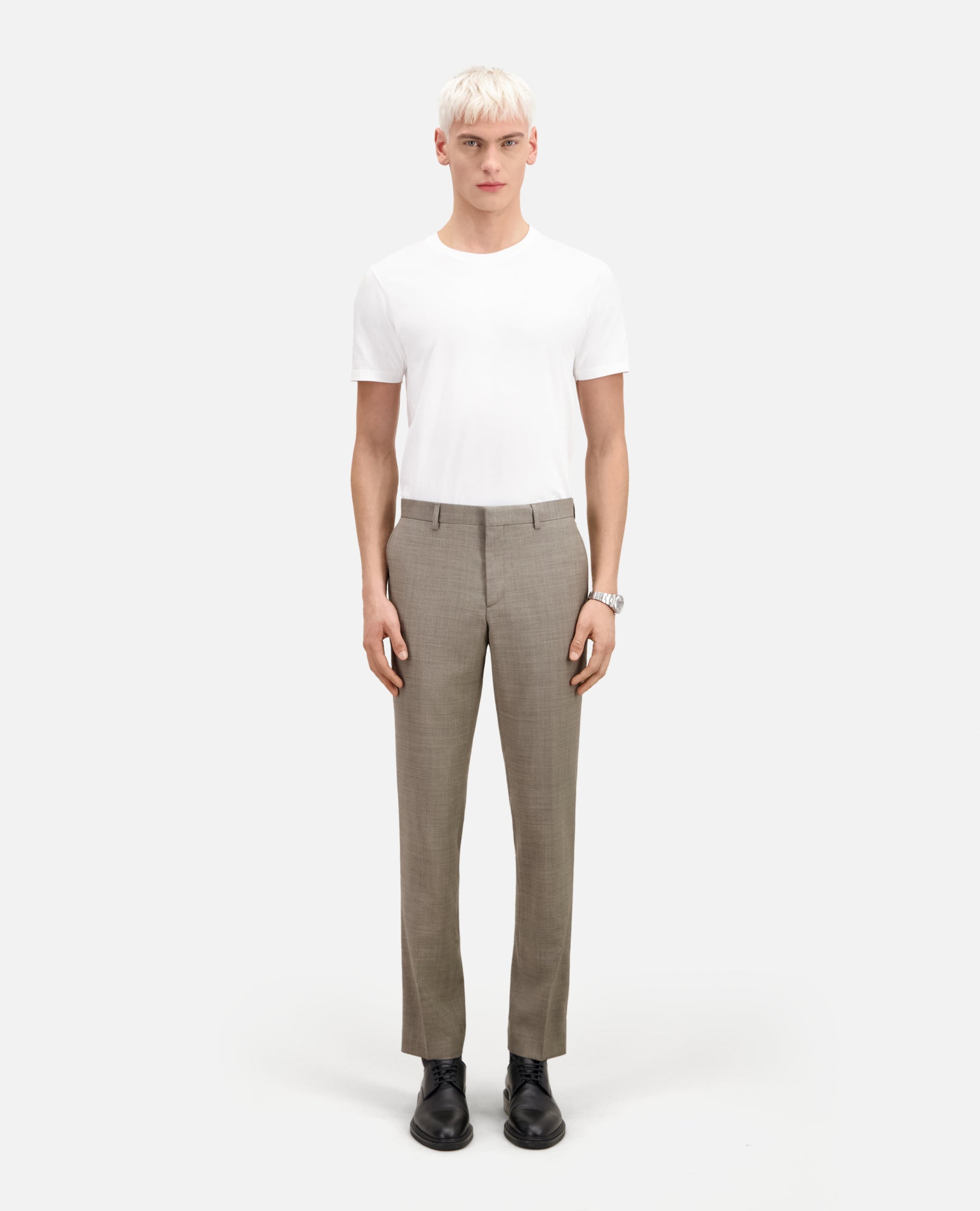 Wool Suit Trousers | Men | Beige