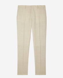 Wool Fitted Suit Trousers | Men | Beige