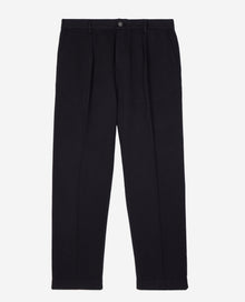 Cotton And Linen Trousers With Pleats | Men | Black