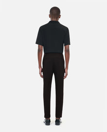 Wool Trousers Straight Cut | Men | Black