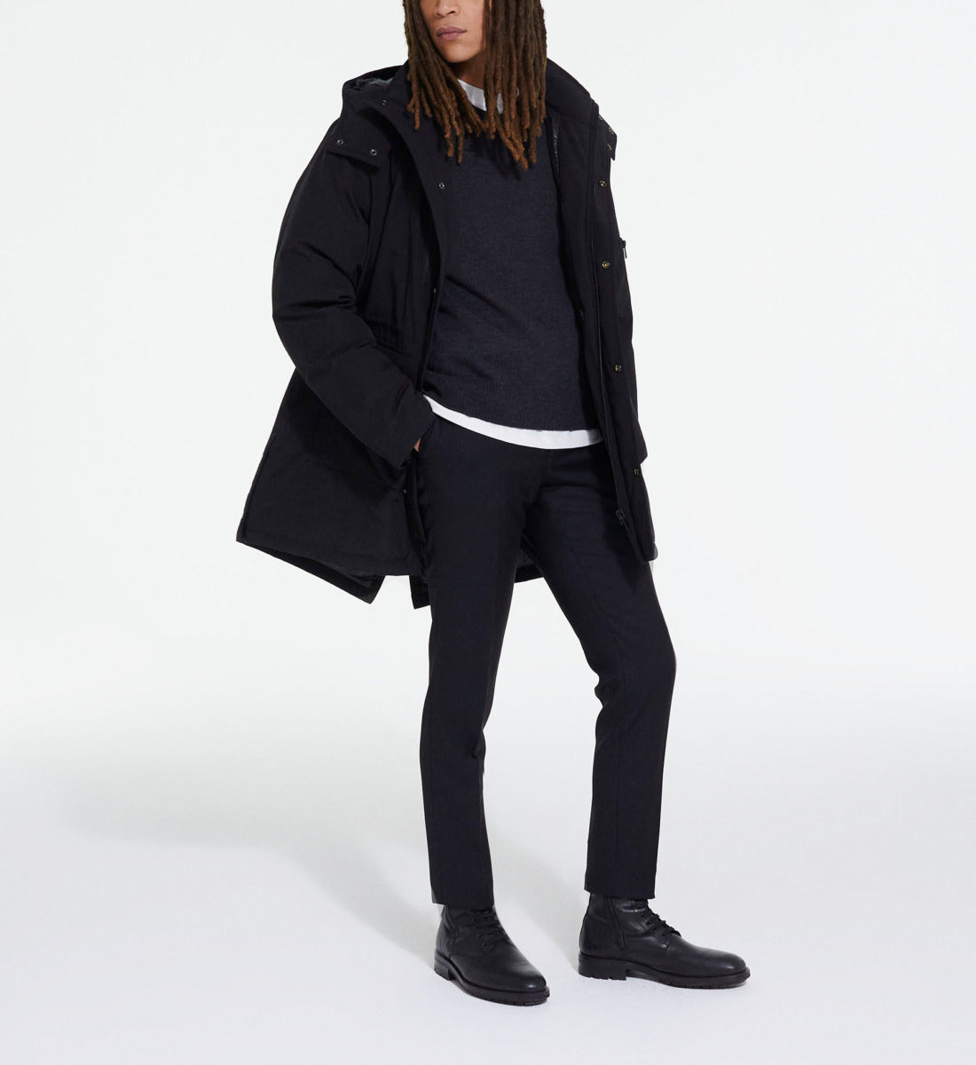 Hooded Parka | Men | Black