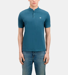 Deep Cotton Polo T-Shirt | Men | Blue Petrol