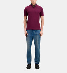 Burgundy Cotton Polo T-Shirt | Men | Bordeaux