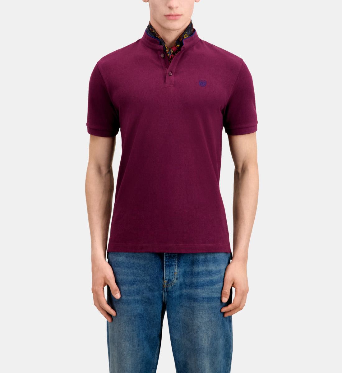 Burgundy Cotton Polo T-Shirt | Men | Bordeaux