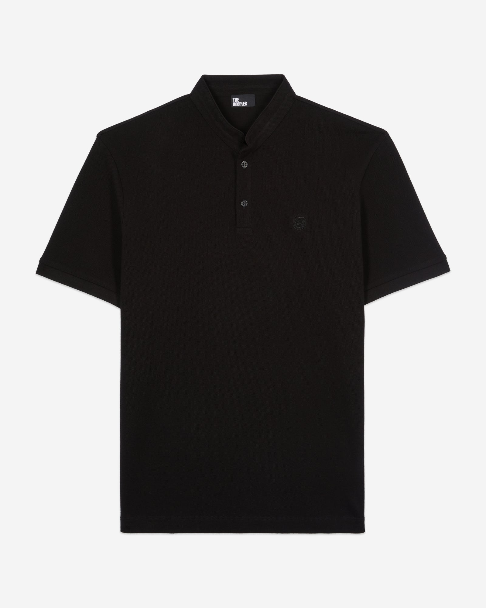 Pique Cotton Polo T-Shirt | Men | Black