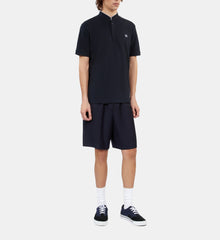 Pique Cotton Polo T-Shirt | Men | Navy Blue