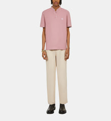 Pique Cotton Polo T-Shirt | Men | Pink Wood