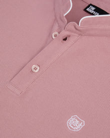 Pique Cotton Polo T-Shirt | Men | Pink Wood