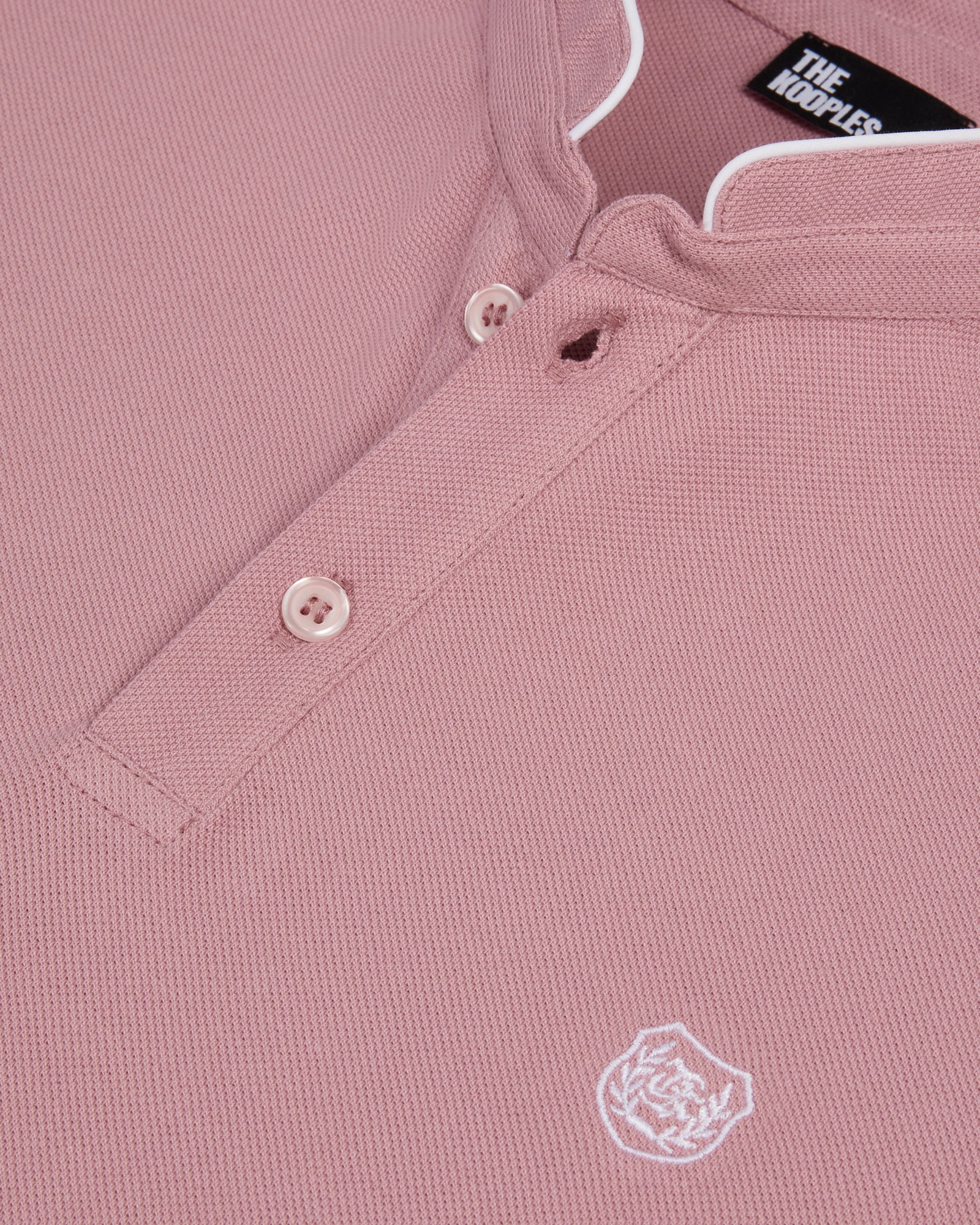 Pique Cotton Polo T-Shirt | Men | Pink Wood