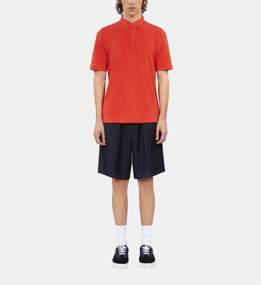 Pique Cotton Polo T-Shirt | Men | Red