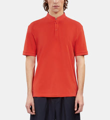 Pique Cotton Polo T-Shirt | Men | Red