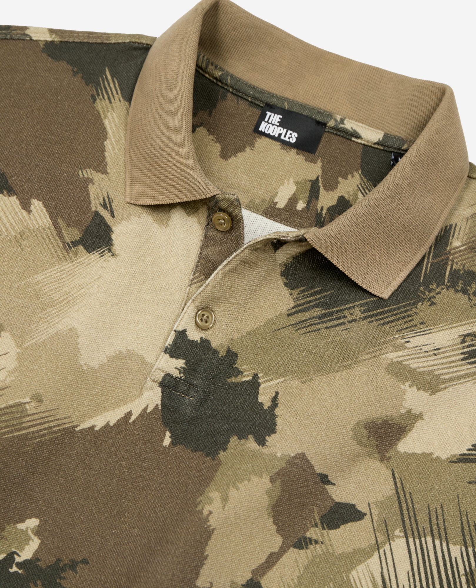 Print Pique Cotton Polo T-Shirt | Men | Camouflage