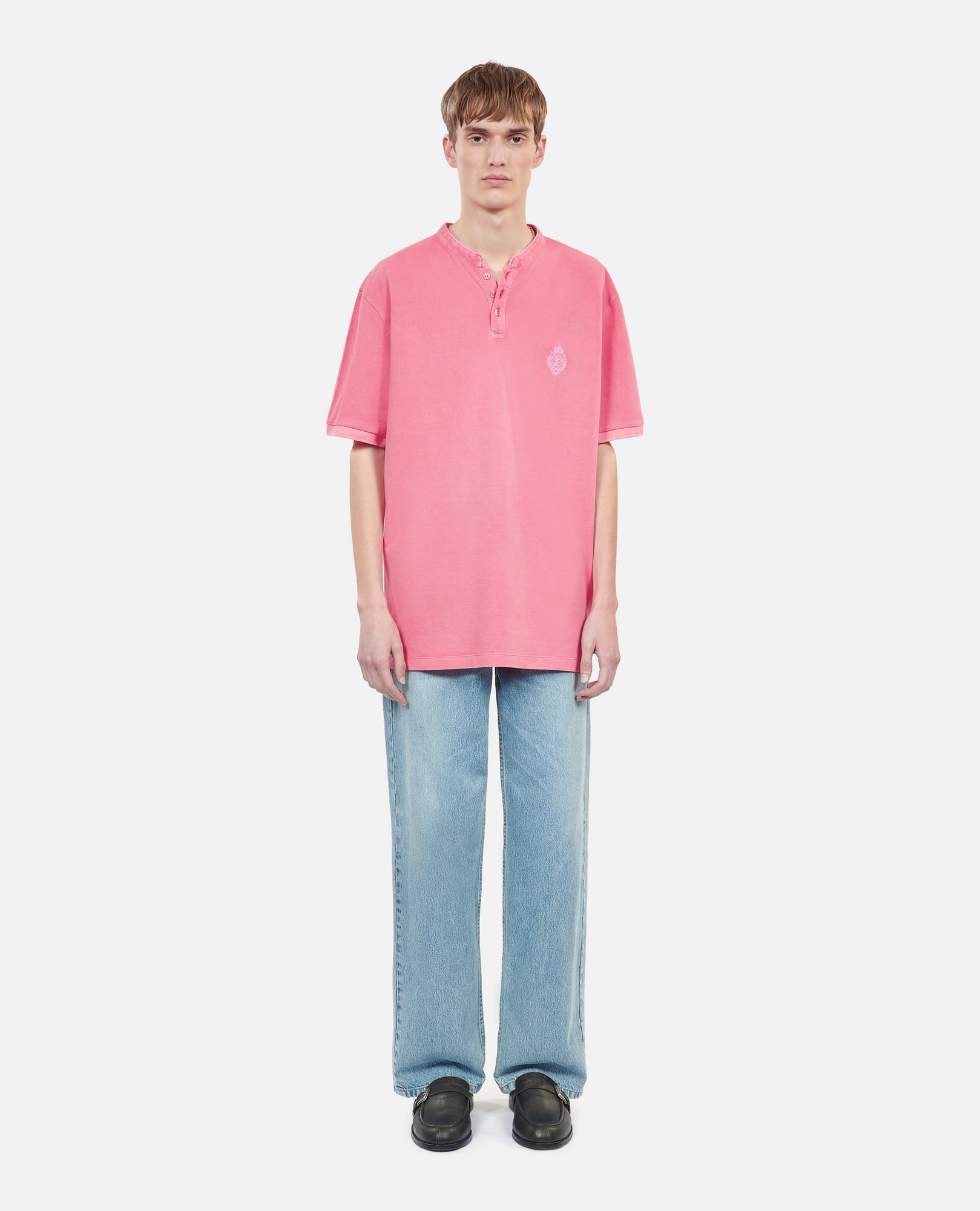 Piqué Cotton Polo T-Shirt | Men | Sweet Pink