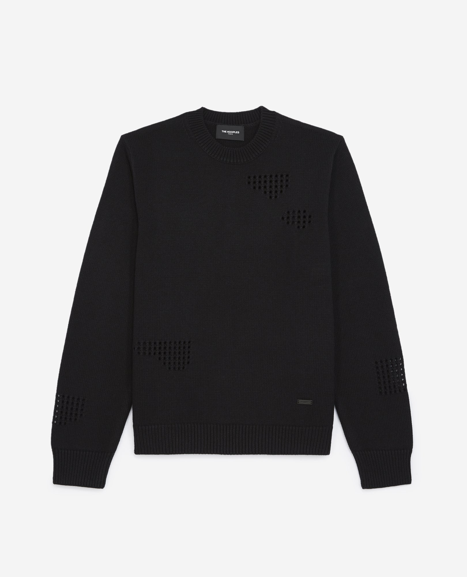 Sweater In Wool Blend With Detail | Men | Black