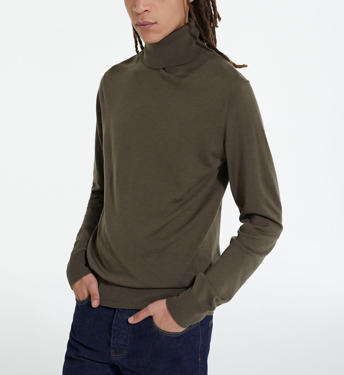 Green Merino Sweater | Men | Algue