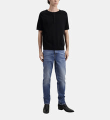 Knitted T-Shirt | Men | Black