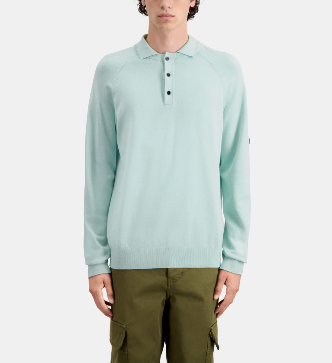 Green Knit Polo T-Shirt | Men | Ocean