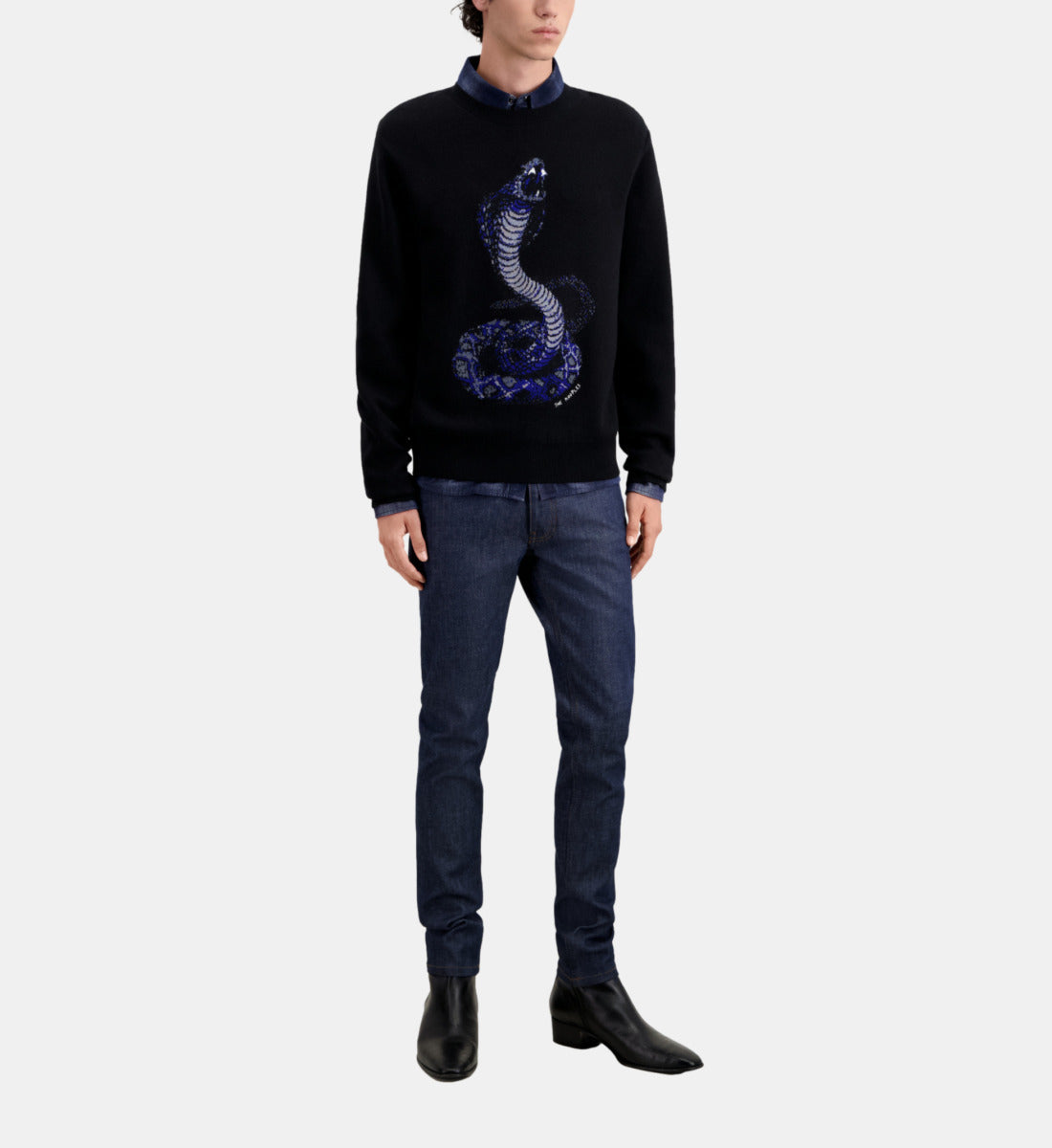 Cobra Sweater In Wool Blend | Men | Black