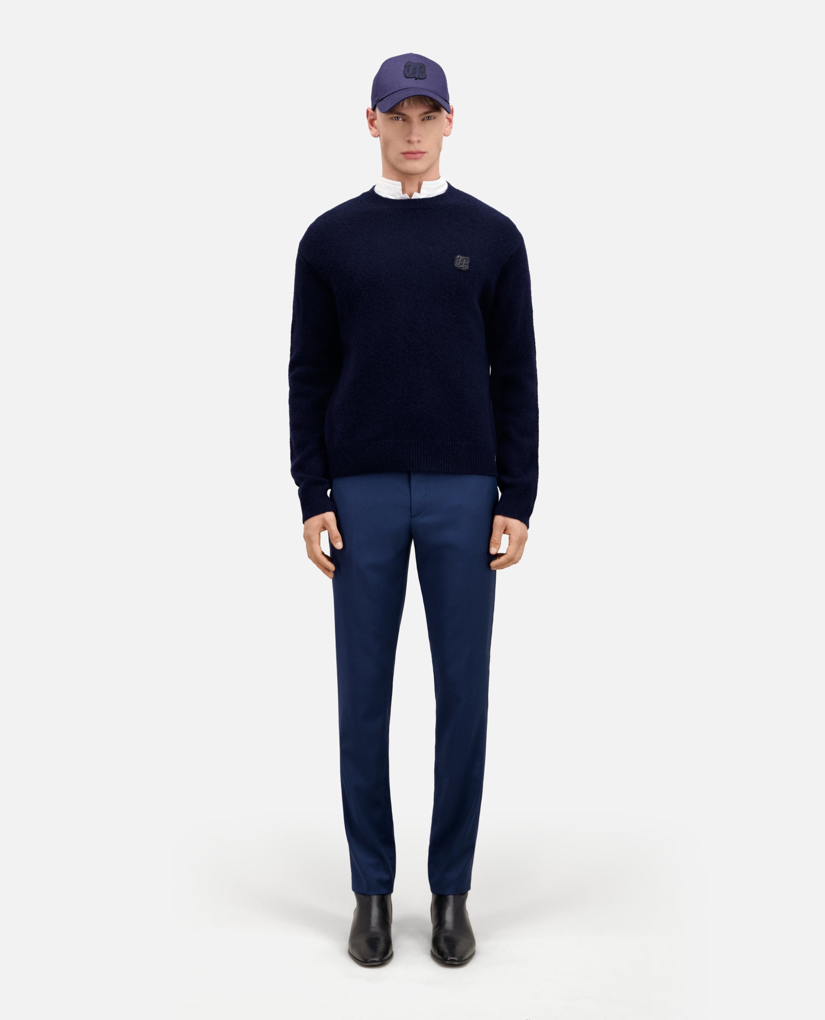 Wool And Alpaca Blend Sweater | Men | Navy Blue