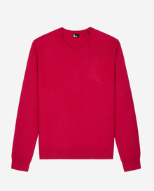 Red Wool-Blend Sweater With Embroidery | Men | Cherry