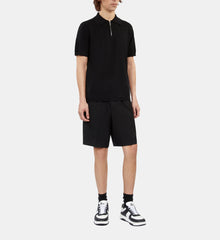 Knitted Polo T-Shirt | Men | Black