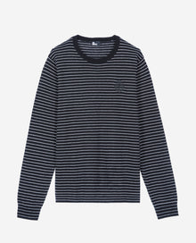 Striped Wool Sweater | Men | Black x White