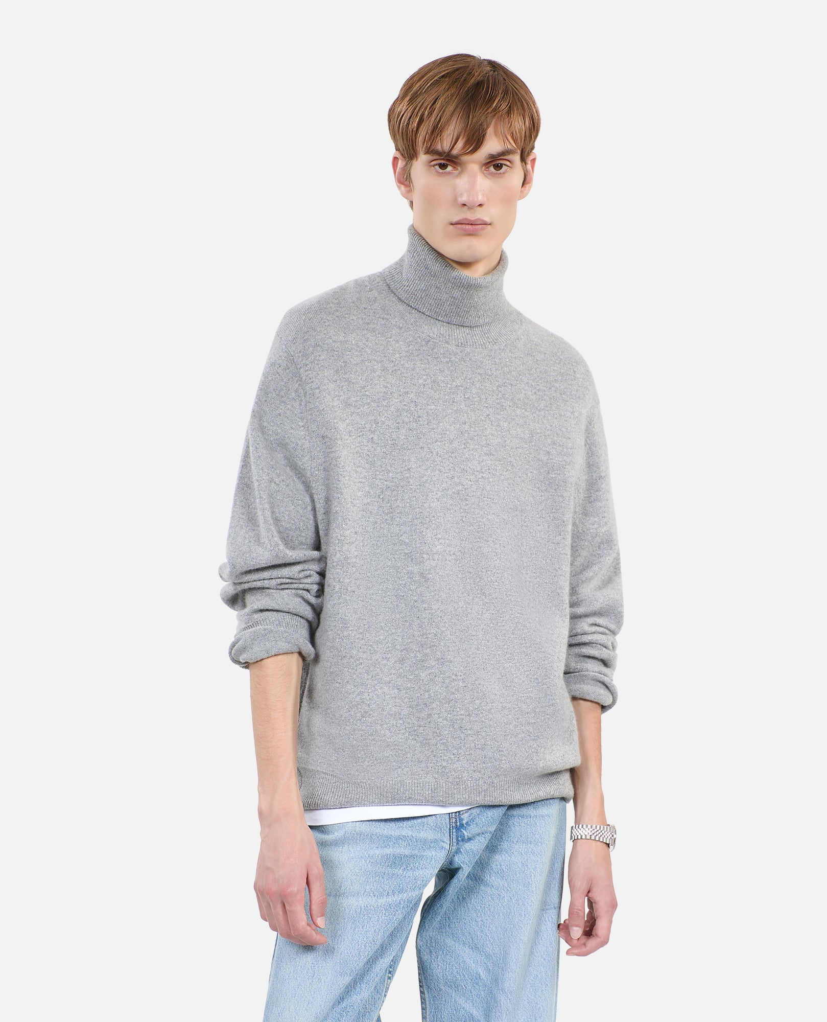 Cashmere Sweater | Men | Middle Grey Mel