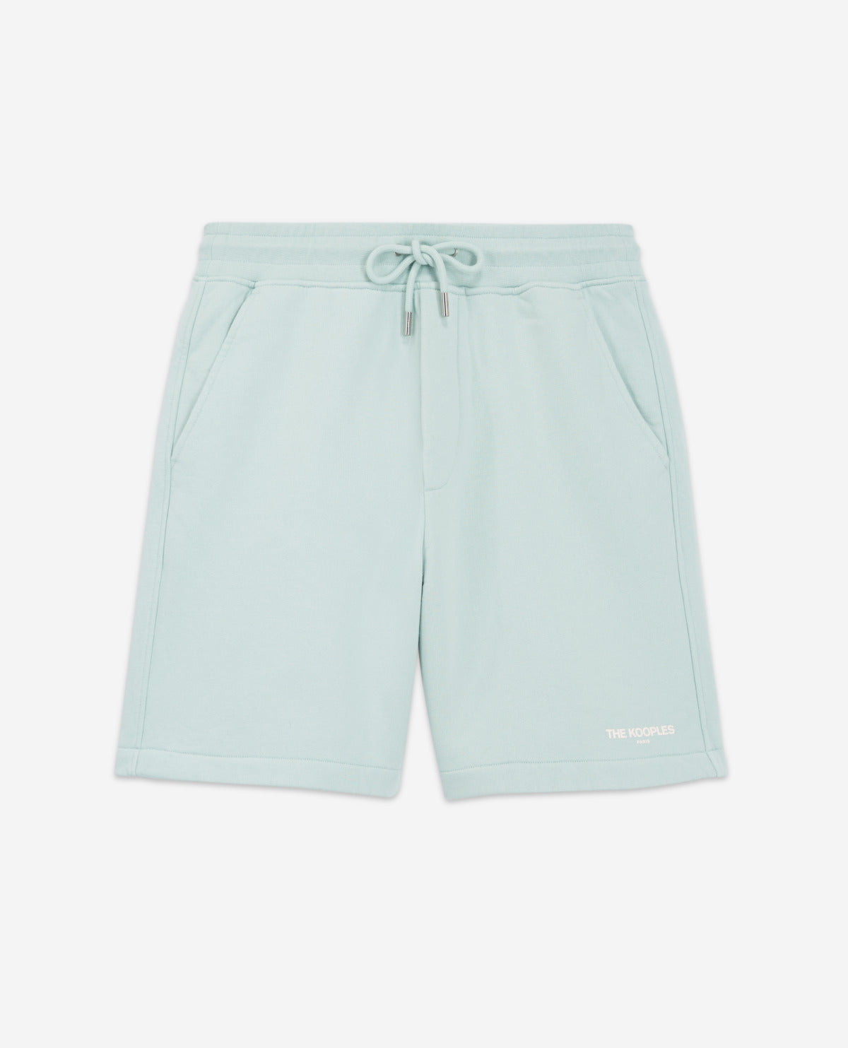 Gray Cotton Shorts With Logo And Elastic Waist | Men | Gris Bleu