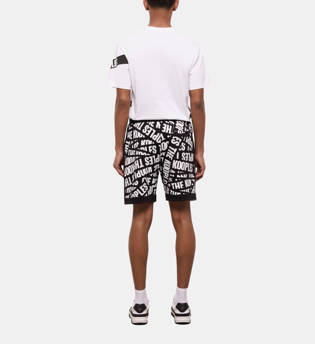 Shorts With Tape Logo | Men | Black x White