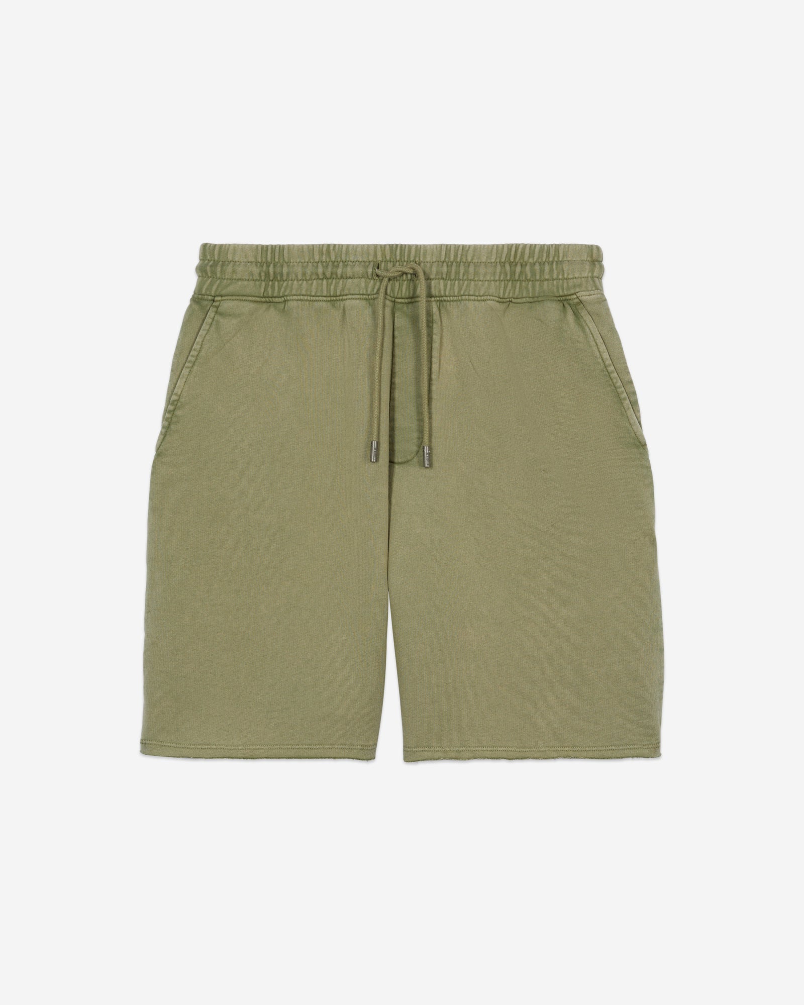 Light Green Cotton Shorts | Men | Khaki Grey