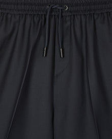 Blue Wool Bermuda Shorts | Men | Dark Navy