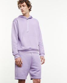 Sweatshirt With Printed Hood | Men | Purple