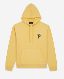 Hoodie With Embroidered Flower | Men | Light Yellow