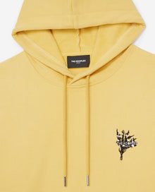 Hoodie With Embroidered Flower | Men | Light Yellow