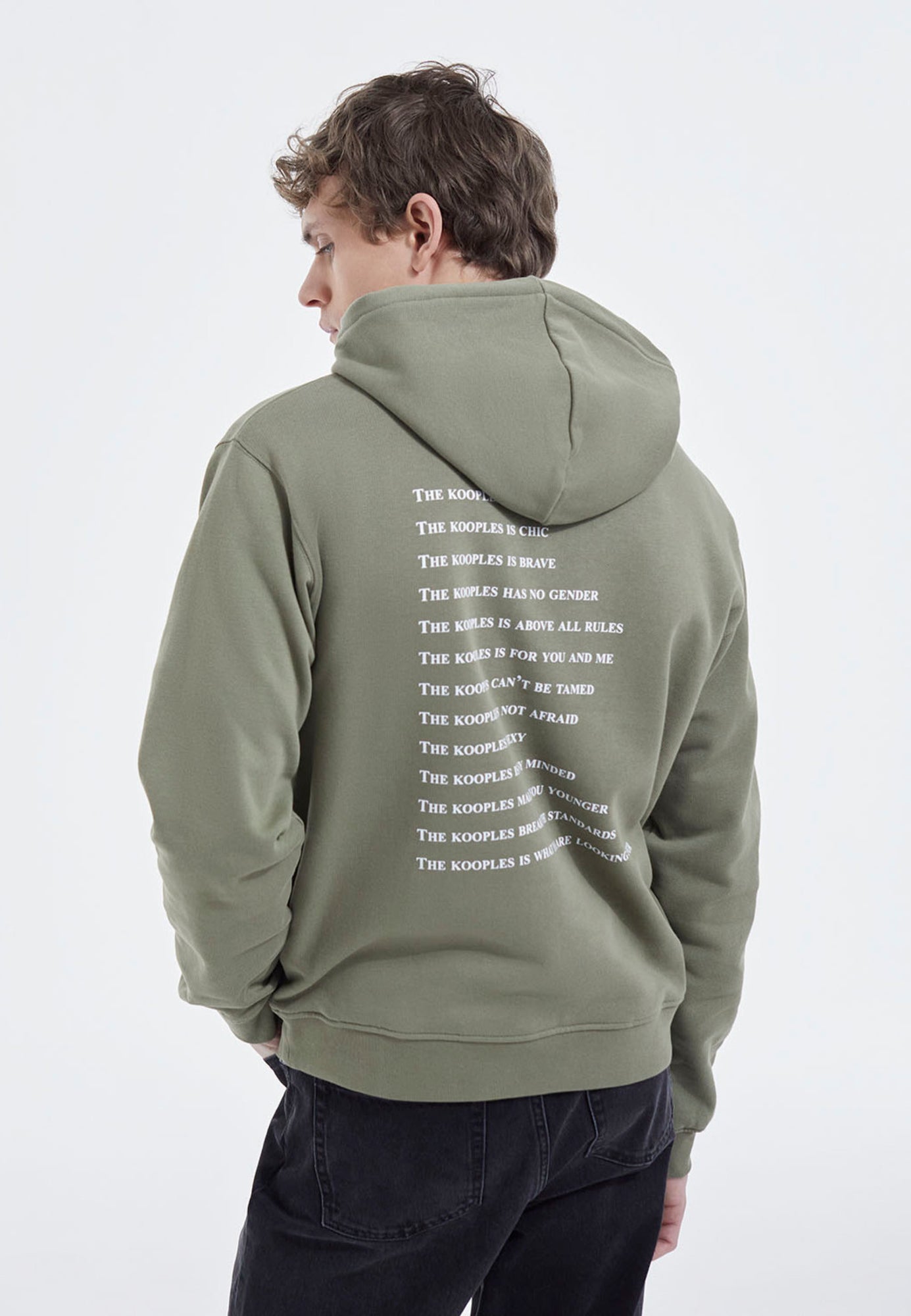 Hoodie With "What Is" Logo | Men | Khaki