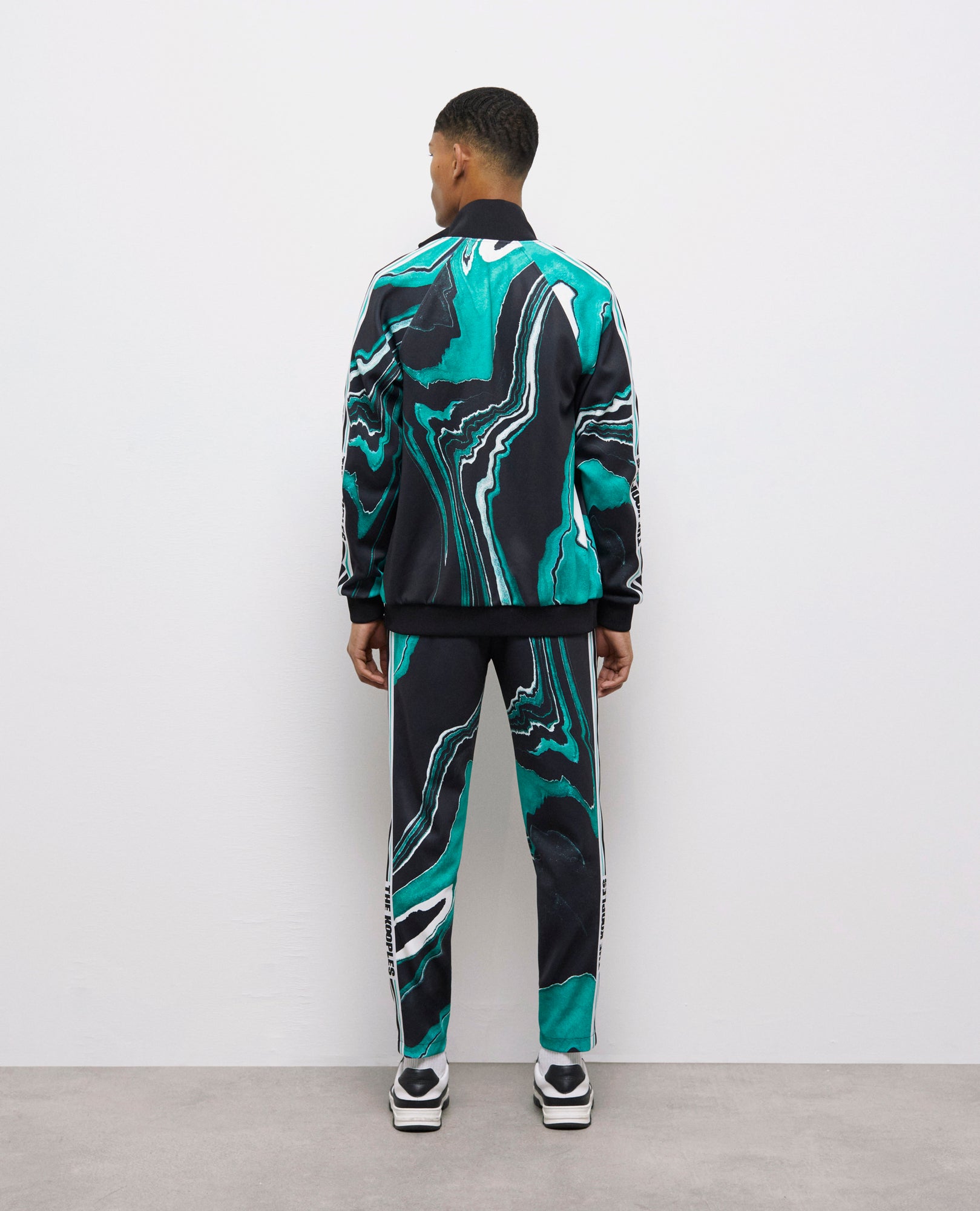 Printed Tracksuit Jacket | Men | Black x Green