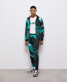 Printed Tracksuit Jacket | Men | Black x Green