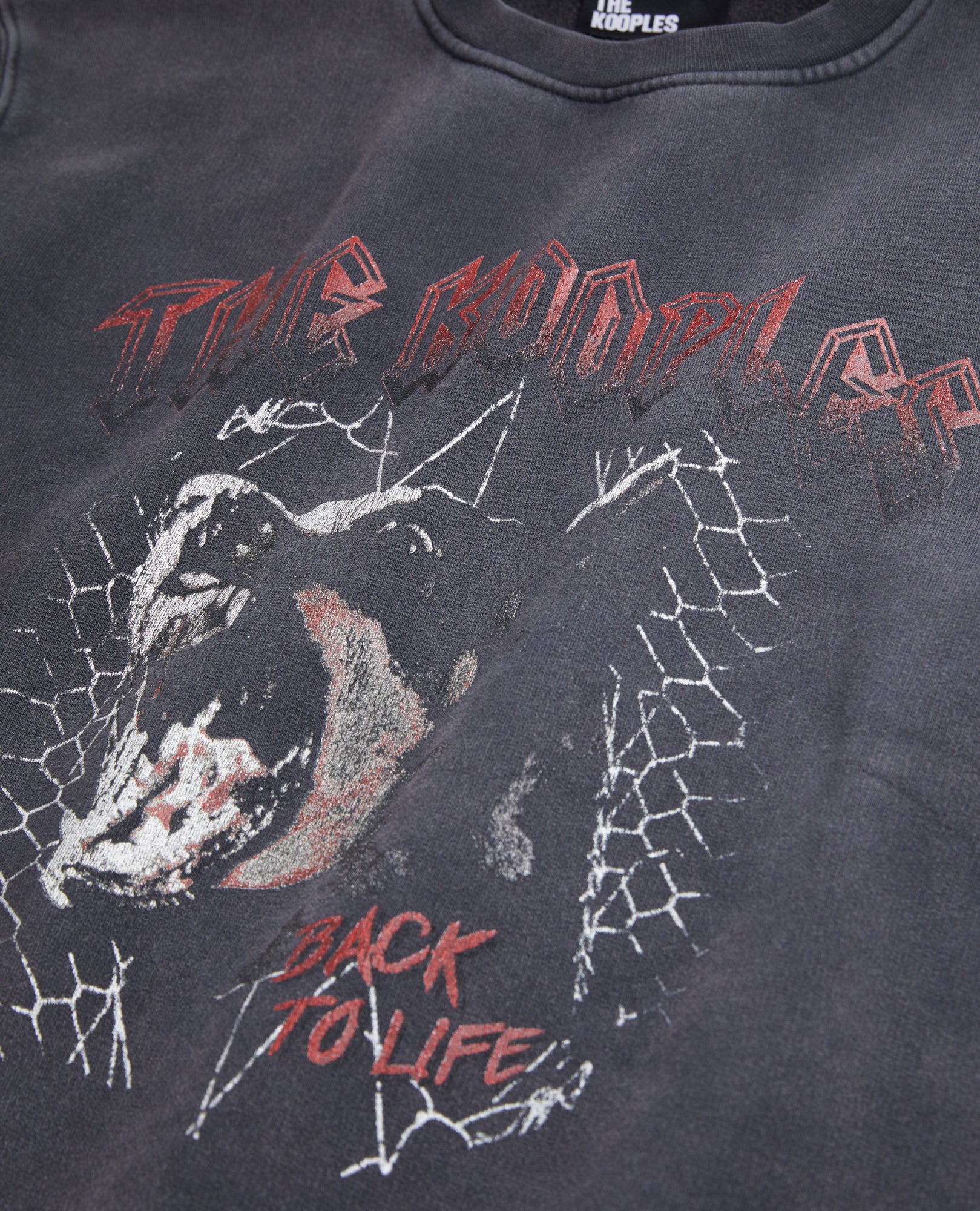 Sweatshirt With Barking Dog Serigraphy | Men | Black Washed