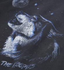 Sweatshirt With Wolf Serigraphy | Men | Black Washed