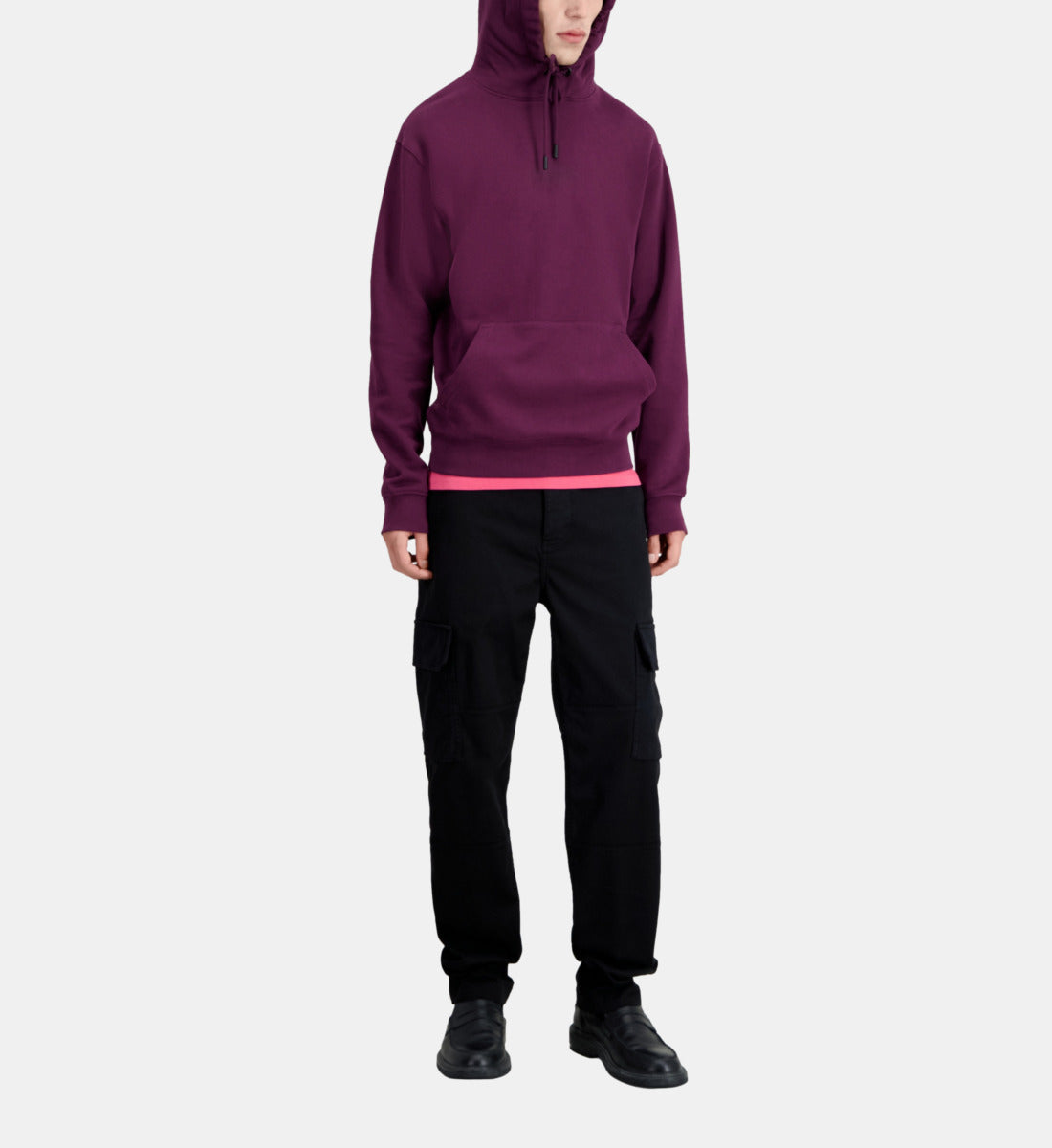 Burgundy Hoodie With Logo | Men | Bordeaux