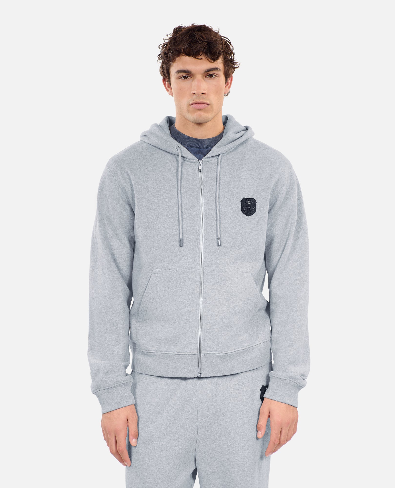 Blazon Hoodie | Men | Grey Melange