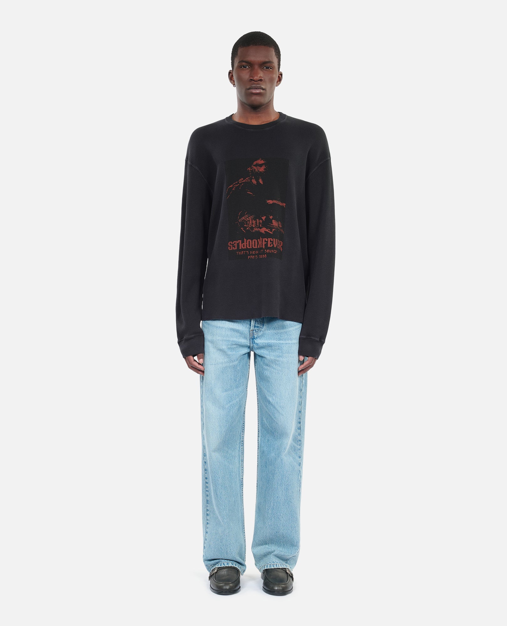 Kooples Fever Serigraphy Sweatshirt | Men | Black Washed