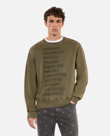 Khaki Patch Sweatshirt | Men | Olive Night