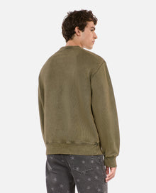 Khaki Patch Sweatshirt | Men | Olive Night