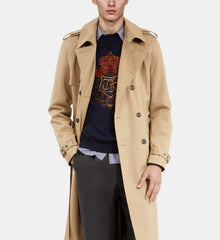 Long Trench Coat | Men | Beige